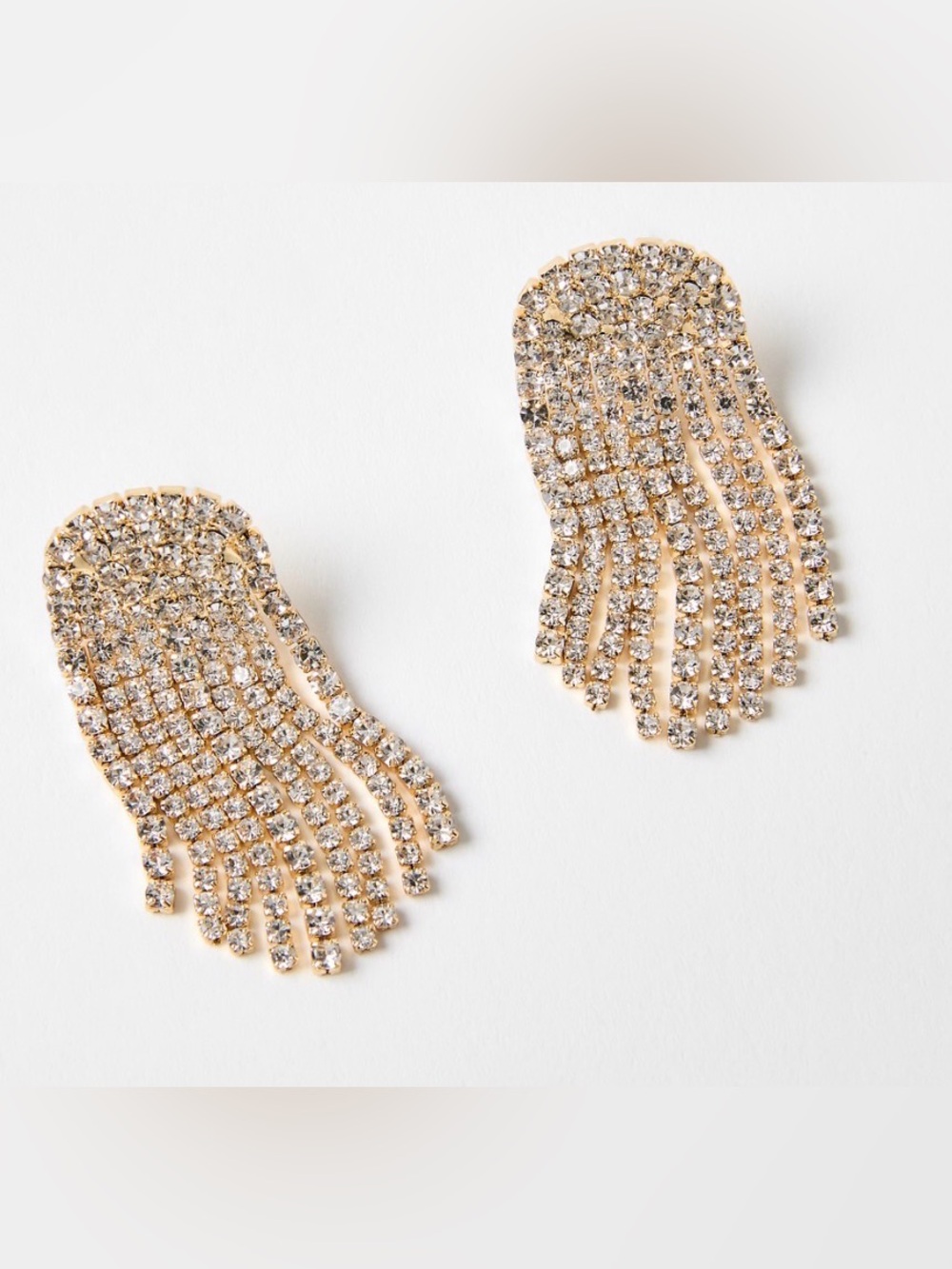 LOFT Gold-Tone Crystal Waterfall Drop Earrings